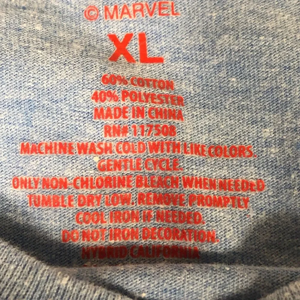 Captain America Marvel X Justin Harder Long Sleeve T-Shirt Boys XL Superhero - Picture 5 of 5
